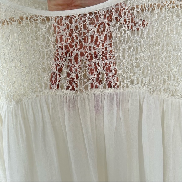 ZARA chiffon and crochet lace blouse - Picture 2 of 8